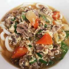 รูปของ 簡単リメイク♪牛肉のしぐれ煮で肉うどん♡
