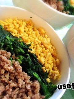 パパッとできる三色丼♡-レシピのメイン写真