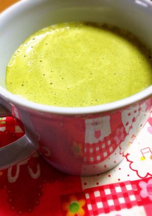 抹茶がなくてもお手軽簡単!緑茶 ラテ-レシピのメイン写真