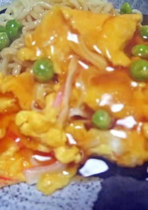 マルちゃん正麺冷やし中華de天津麺-レシピのメイン写真