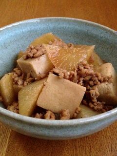 大根と高野豆腐のそぼろ煮-レシピのメイン写真