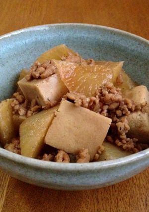 大根と高野豆腐のそぼろ煮-レシピのメイン写真