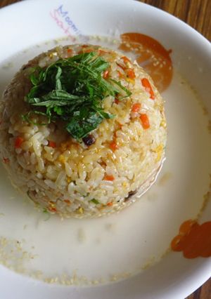 簡単豪華♪梅しそさっぱりスープチャーハン-レシピのメイン写真