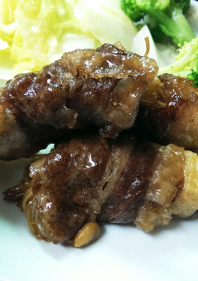 牛薄切りとえのきと長いもこんがり肉まき♪-レシピのメイン写真