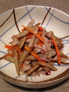 豚肉入りきんぴらゴボウ-レシピのメイン写真