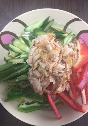 ツナとパプリカの中華麺-レシピのメイン写真