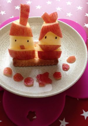 簡単！ひな祭りんご♡-レシピのメイン写真