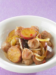 豚だんごとさつまいもの甘辛焼き-レシピのメイン写真