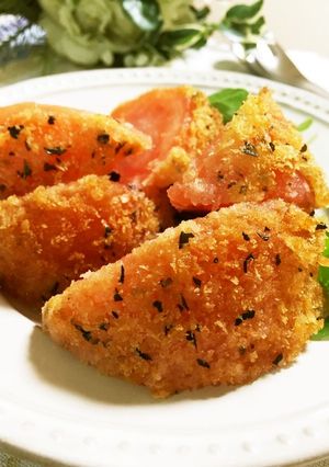 バジル風味？！なトマトのフライ-レシピのメイン写真
