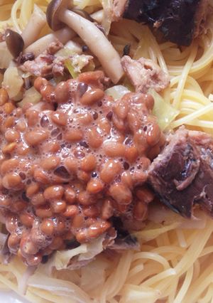 鯖納豆パスタ-レシピのメイン写真