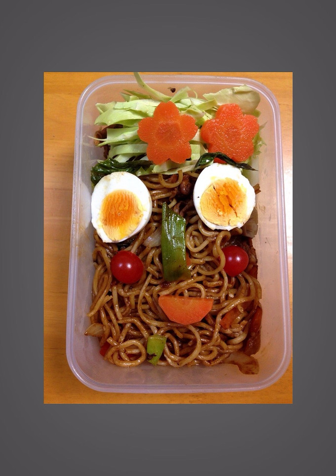 まるちゃんの焼きそば顔弁当♪-レシピのメイン写真