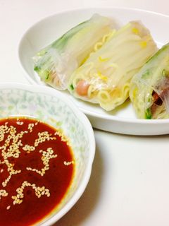 ☆アレンジ多彩☆冷やし中華の生春巻き-レシピのメイン写真