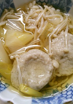 簡単！　つみれ　えのき　ネギの　白だし煮-レシピのメイン写真