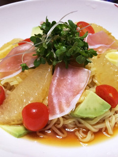 さっぱりグレープフルーツ洋風冷やしめん-レシピのメイン写真