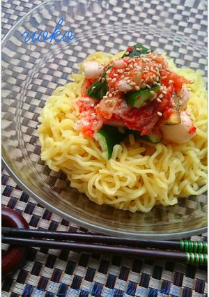 *長いもとキムチの胡麻だれ冷し麺*-レシピのメイン写真