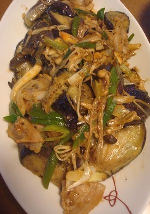 ナスと茸の中華味噌味炒め-レシピのメイン写真