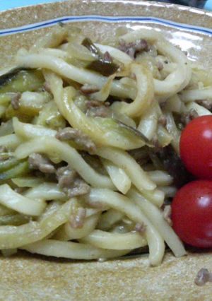 茄子味噌焼きうどん♪-レシピのメイン写真