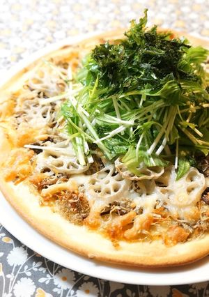 干物&野菜たっぷりの✿和風ピザ-レシピのメイン写真