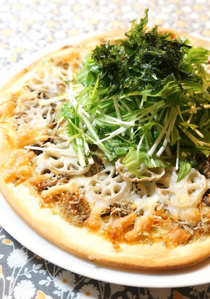 干物＆野菜たっぷりの✿和風ピザ-レシピのメイン写真