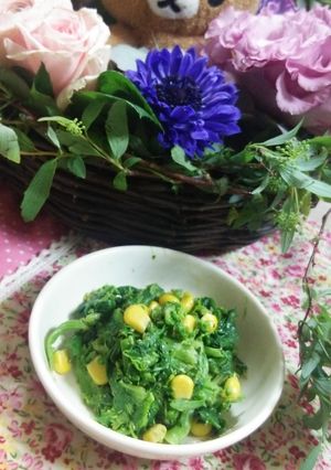菜の花蕾の洋風からし和え-レシピのメイン写真