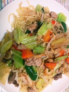 W肉使い・焼きそばでお弁当と晩ご飯♪-レシピのメイン写真