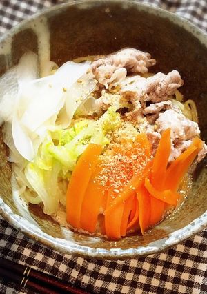 冷やし中華であったかごま豆乳麺-レシピのメイン写真