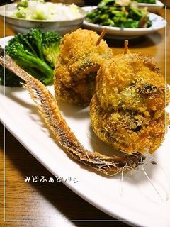 丸めて簡単✿鰯の椎茸フライ-レシピのメイン写真