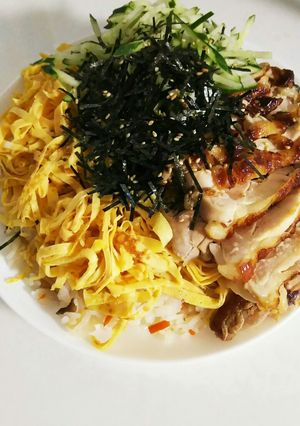 簡単テリヤキチキンちらし寿司＆手巻き寿司-レシピのメイン写真
