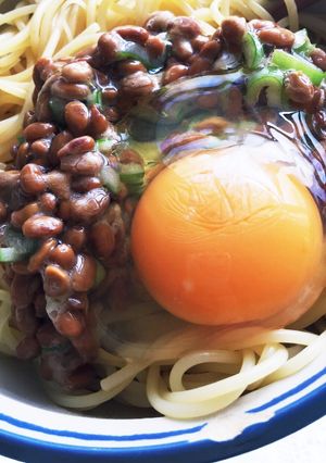 超簡単！柚子胡椒&ごま油香る♪納豆パスタ-レシピのメイン写真