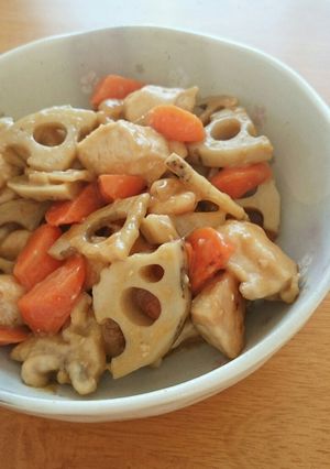 ☆鶏むね肉と蓮根の味噌炒め☆-レシピのメイン写真