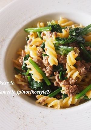 ほうれん草とひき肉の和フジッリ-レシピのメイン写真