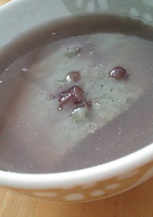 レンジで簡単ぜんざい☆羊羮や陣太鼓で！-レシピのメイン写真