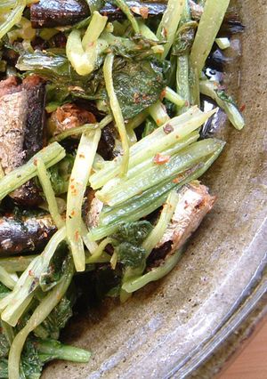 いわし甘露煮と小松菜炒め-レシピのメイン写真