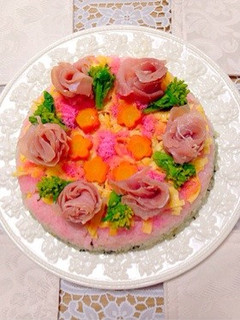 ひな祭りちらし寿司ケーキ-レシピのメイン写真