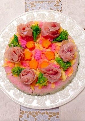 ひな祭りちらし寿司ケーキ-レシピのメイン写真