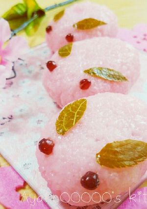 桜餅de簡単可愛いうさぎさん♡-レシピのメイン写真