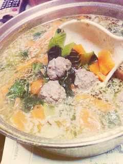 小松菜と肉団子のコンソメスープ-レシピのメイン写真