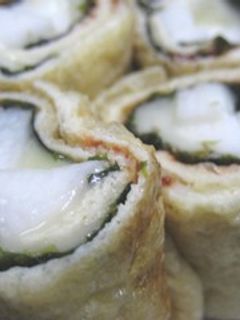 おつまみ!長いものピリカラ油揚げ巻き-レシピのメイン写真