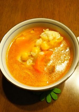 押し麦☆鶏手羽元でトマトスープ♪圧力鍋-レシピのメイン写真