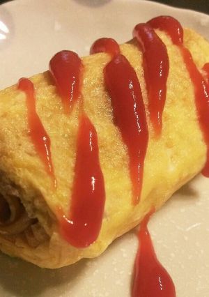 ★卵焼きﾌﾗｲﾊﾟﾝで焼そば巻き★-レシピのメイン写真
