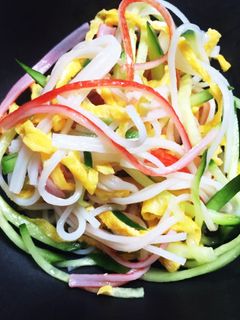 簡単激安☆カニかまの三色酢の物-レシピのメイン写真