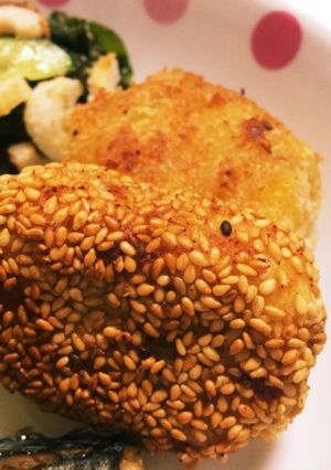 おやつにも、お弁当にも！おさつコロッケ-レシピのメイン写真