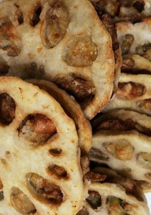 蓮根のはさみ揚げ はんぺんかさ増し-レシピのメイン写真