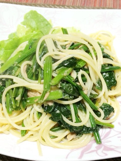 ツナとほうれん草のコンソメパスタ-レシピのメイン写真