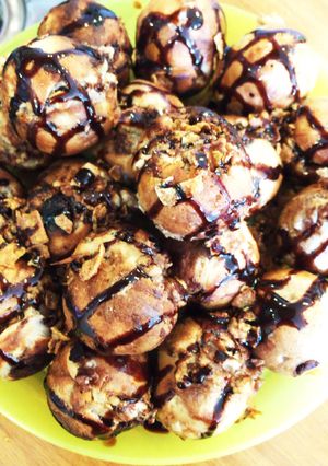 たこ焼き風ココアづくしの豆乳ホットケーキ-レシピのメイン写真