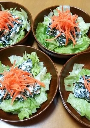 ワカメどっさりサラダ♪-レシピのメイン写真