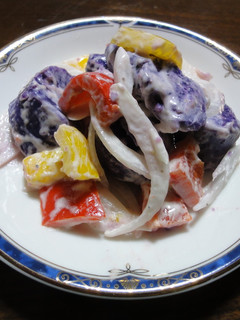 紫芋とパプリカと玉葱のサラダ-レシピのメイン写真
