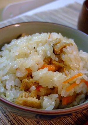 節約レシピ☆鶏皮の五目炊き込みご飯-レシピのメイン写真