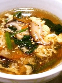 ◆具だくさん♪ほうれん草の中華スープ◆-レシピのメイン写真