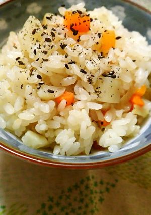 菊芋と人参の炊き込みごはん☆-レシピのメイン写真